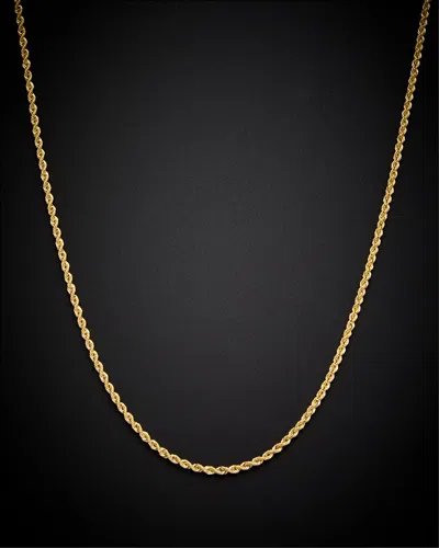 Italian Gold Rope Necklace In Gold