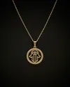 Italian Gold Round Hamsa Necklace