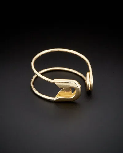 Italian Gold Safety Pin Ring In Gold