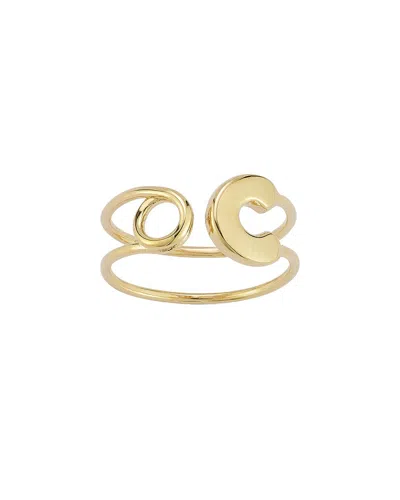 Italian Gold 14k  Safety Pin Ring