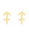 Italian Gold 14k  Sagittarius Earrings
