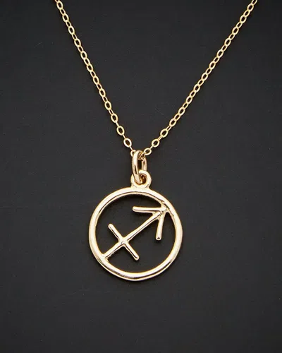 Italian Gold Sagittarius Zodiac Necklace