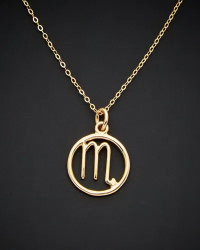 Italian Gold Scorpio Zodiac Necklace