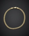 Italian Gold 14k  Semi-solid Light Cuban Bracelet
