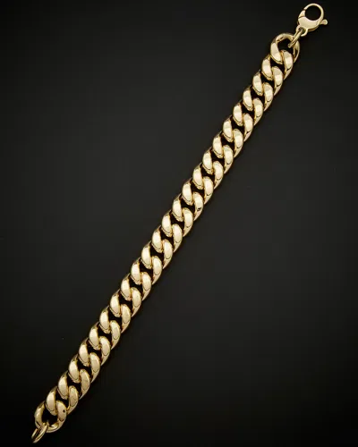 Italian Gold 14k  Semi-solid Curb Link Bracelet