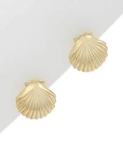 Italian Gold Shell Studs In Gray
