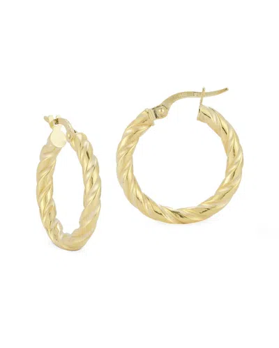 Italian Gold Small Twist Hoops