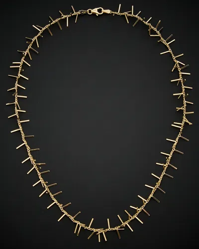 Italian Gold Spike Necklace In Gold
