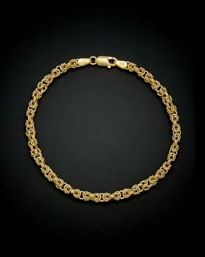 Italian Gold Square Byzantine Bracelet