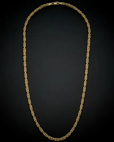 Italian Gold 14k  Square Byzantine Necklace