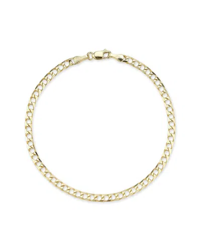 Italian Gold Square Curb Bracelet In Metallic