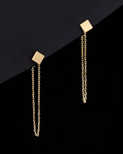 Italian Gold Square Earrings