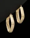 Italian Gold 14k  Square Hoop Earrings
