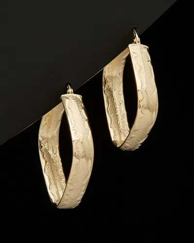 ITALIAN GOLD 14K ITALIAN GOLD SQUARE HOOP EARRINGS
