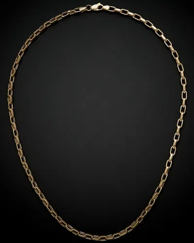 Italian Gold 14k  Square Link Necklace