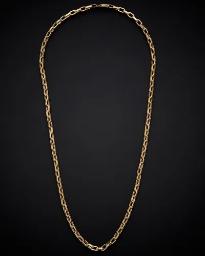 Italian Gold Square Link Necklace