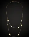 Italian Gold Square Station Layered Necklace