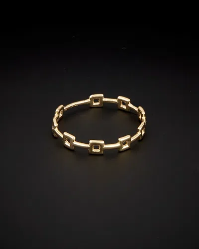 Italian Gold 14k Italian Rose Gold Square Station Ring