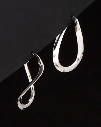 Italian Gold Square Twisted Hoops