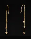 Italian Gold Star Dangle Earrings