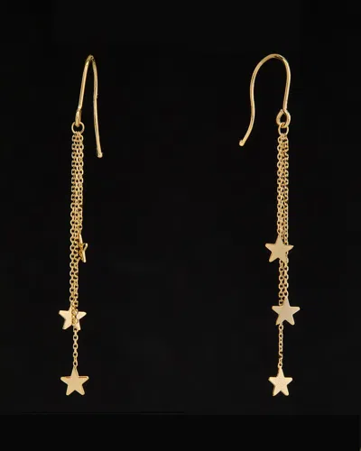 Italian Gold Star Dangle Earrings