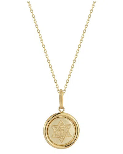 Italian Gold 14k  Star Of David Necklace