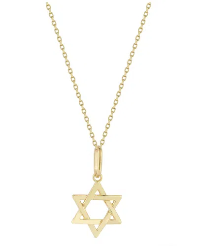 Italian Gold 14k  Star Of David Necklace