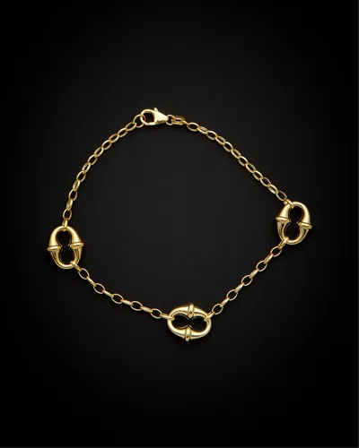 Italian Gold 14k  Station Bracelet