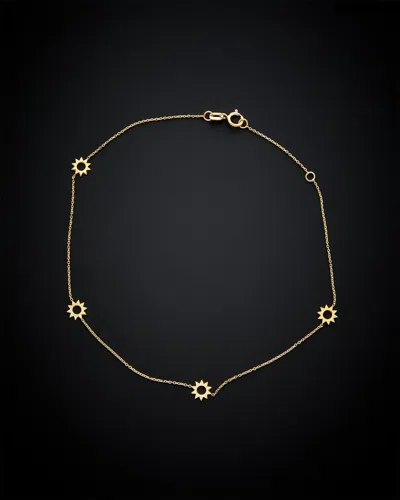 Italian Gold Sun Station Ankle Bracelet