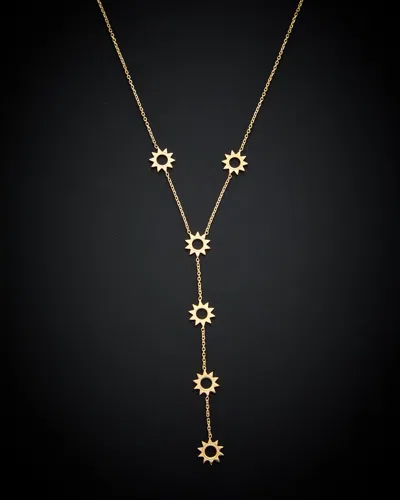 Italian Gold Sun Station Necklace