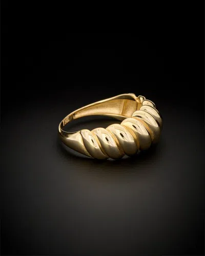 Italian Gold Tapered Dome Ring In Gold