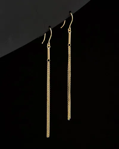 Italian Gold Tassel Dangle Earrings