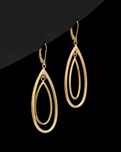 Italian Gold 14k  Tear Drop Earrings In Nocolor