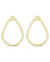 Italian Gold Teardrop 3-in-1 Front-back Earrings