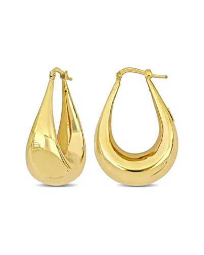 Italian Gold 14k  Teardrop Hoops