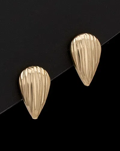 Italian Gold Teardrop Studs