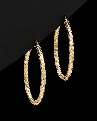 Italian Gold Textured Hoops