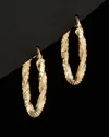 Italian Gold Textured Hoops
