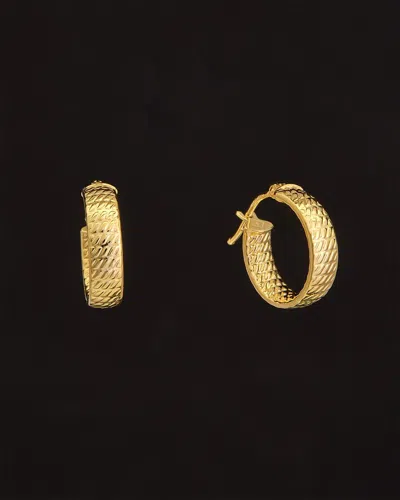 Italian Gold Textured Hoops