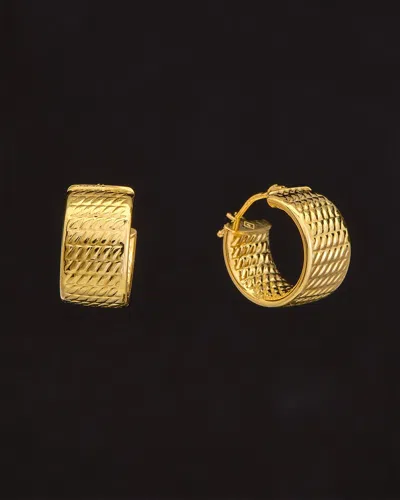 Italian Gold Textured Hoops