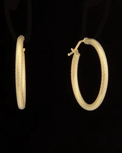 Italian Gold Textured Hoops