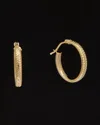 Italian Gold 14k  Textured Hoops