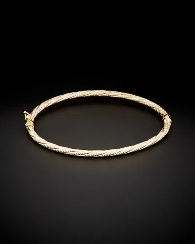 Italian Gold Textured Twist Bangle