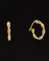 Italian Gold 14k  Textured Twist Hoops