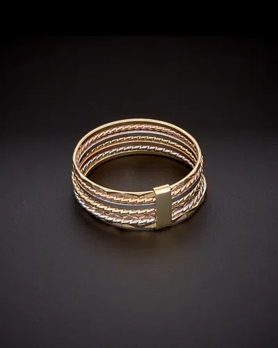 Italian Gold Tri-tone 7-days Ring In Gold