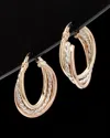 Italian Gold Tri-tone Hoops