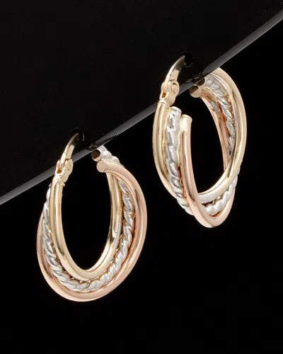 Italian Gold Tri-tone Hoops