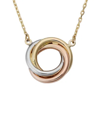 Italian Gold Tri-tone Knot Necklace