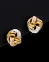 Italian Gold Tri-tone Love Knot Studs