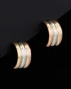 Italian Gold Tri-tone Mini Hoops